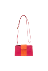 Camryn Colorblock Wallet Crossbody Fuchsia/Orange