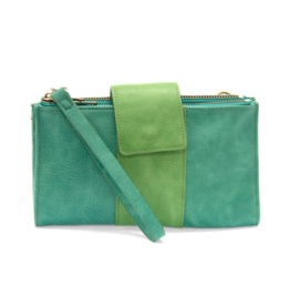 Camryn Colorblock Wallet Crossbody True Turquoise/Spring Green