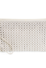 Emery Faux Cane Crossbody White