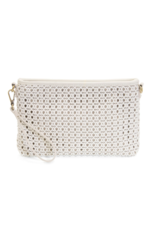 Emery Faux Cane Crossbody White