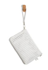 Emery Faux Cane Crossbody White