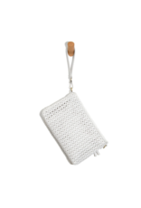 Emery Faux Cane Crossbody White