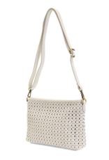 Emery Faux Cane Crossbody White