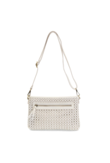 Emery Faux Cane Crossbody White