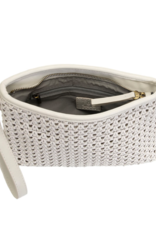 Emery Faux Cane Crossbody White