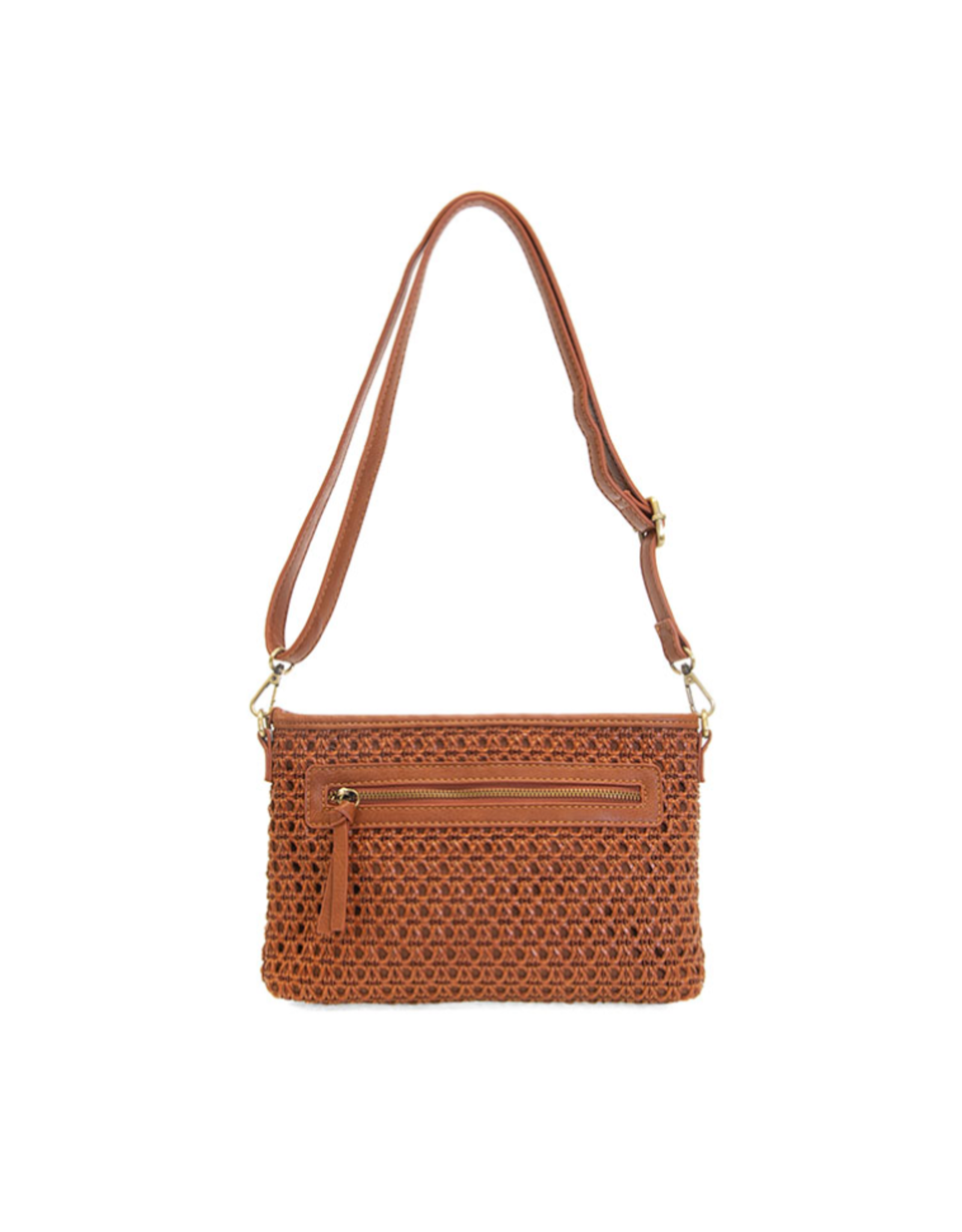 Emery Faux Cane Crossbody Cognac