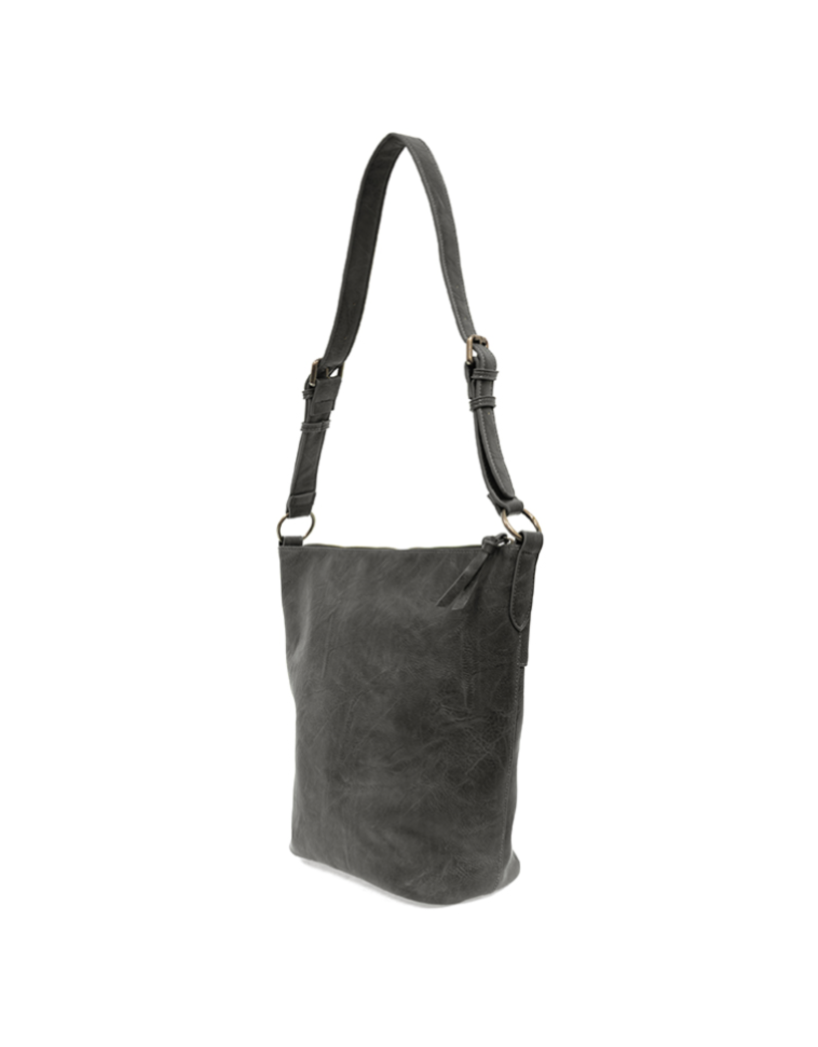 Nori Crossbody Bucket Bag Convertible Tote Soft Grey