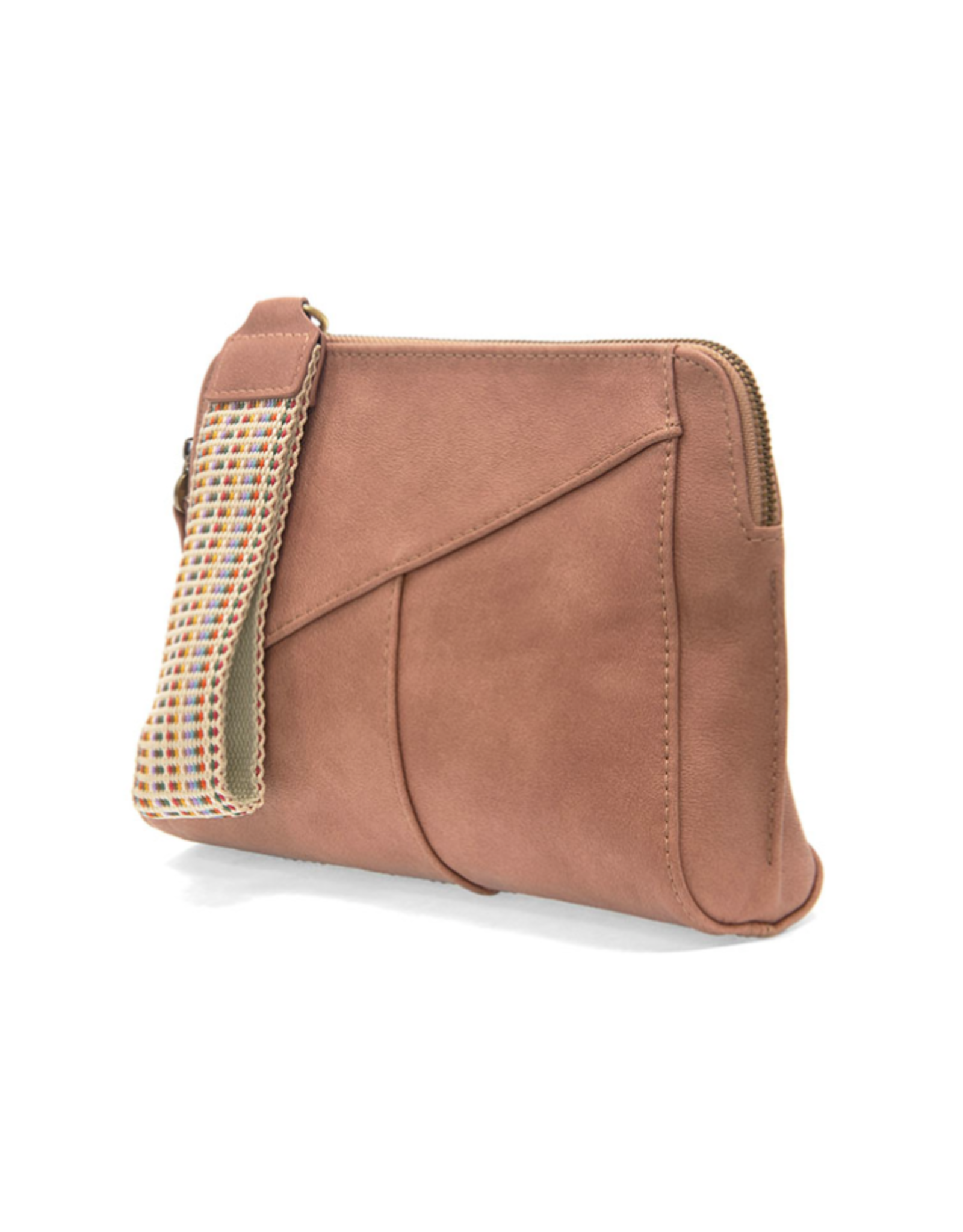 Gigi Crossbody w/Woven Wrist Strap Dusty Mauve