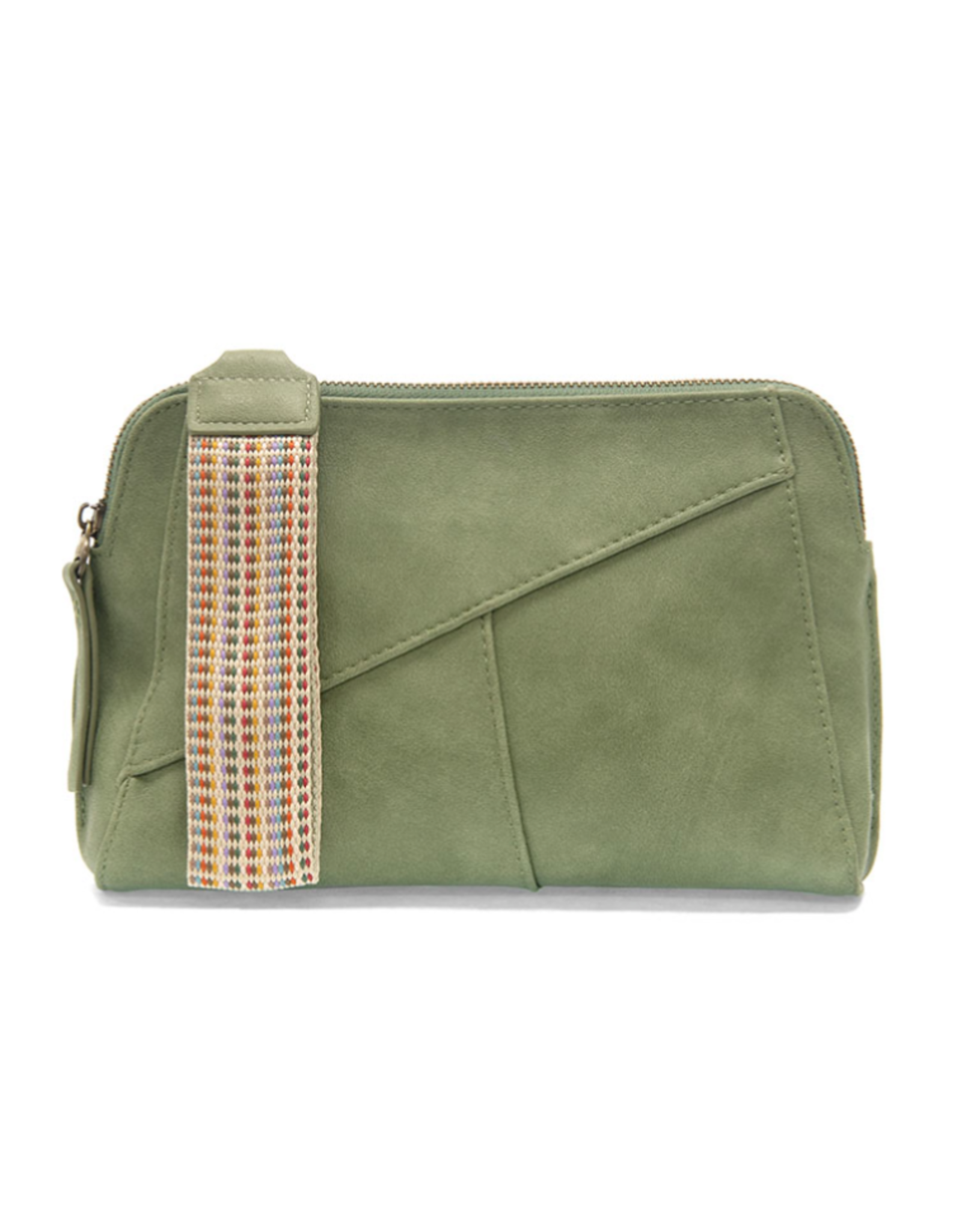 Mint Woven Leather Crossbody Bag