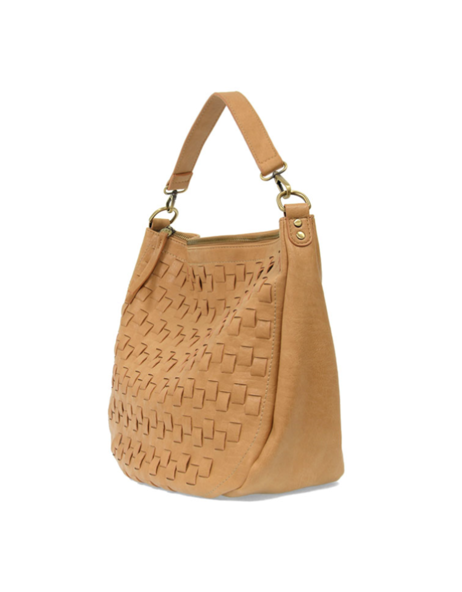 Kali Woven Slouchy Hobo Camel - Monograms Plus Cullman