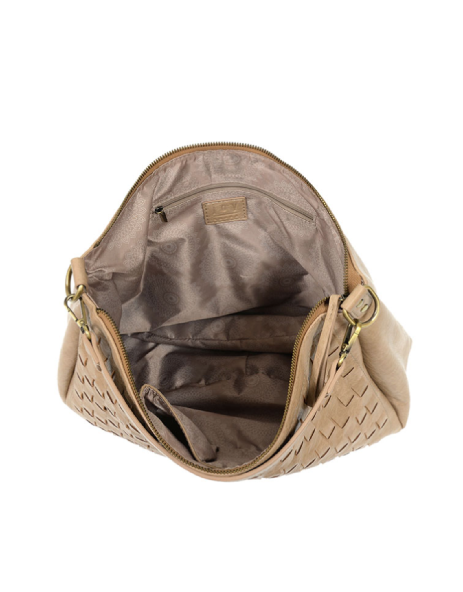 Kali Woven Slouchy Hobo Camel - Monograms Plus Cullman