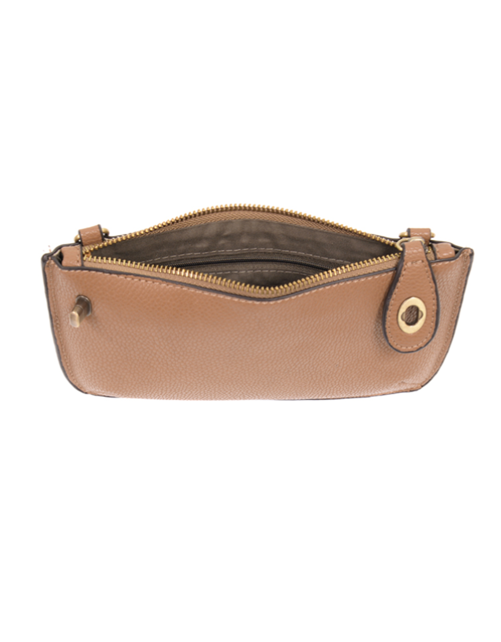 Crossbody Wristlet Clutch Camel