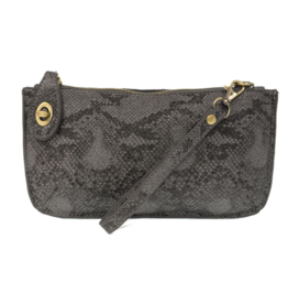 Crossbody Wristlet Grey Python