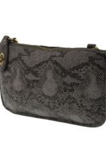 Crossbody Wristlet Grey Python