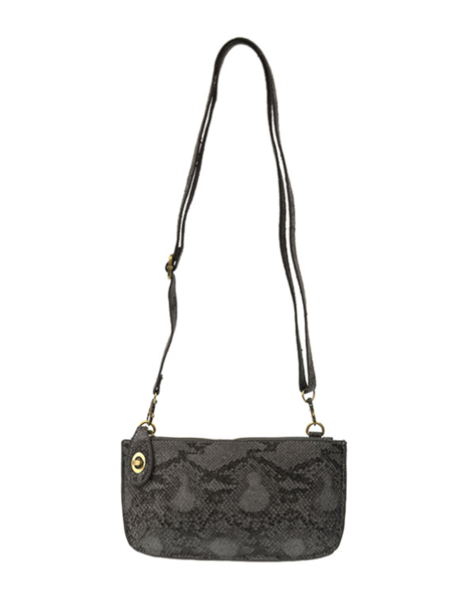 Crossbody Wristlet Grey Python