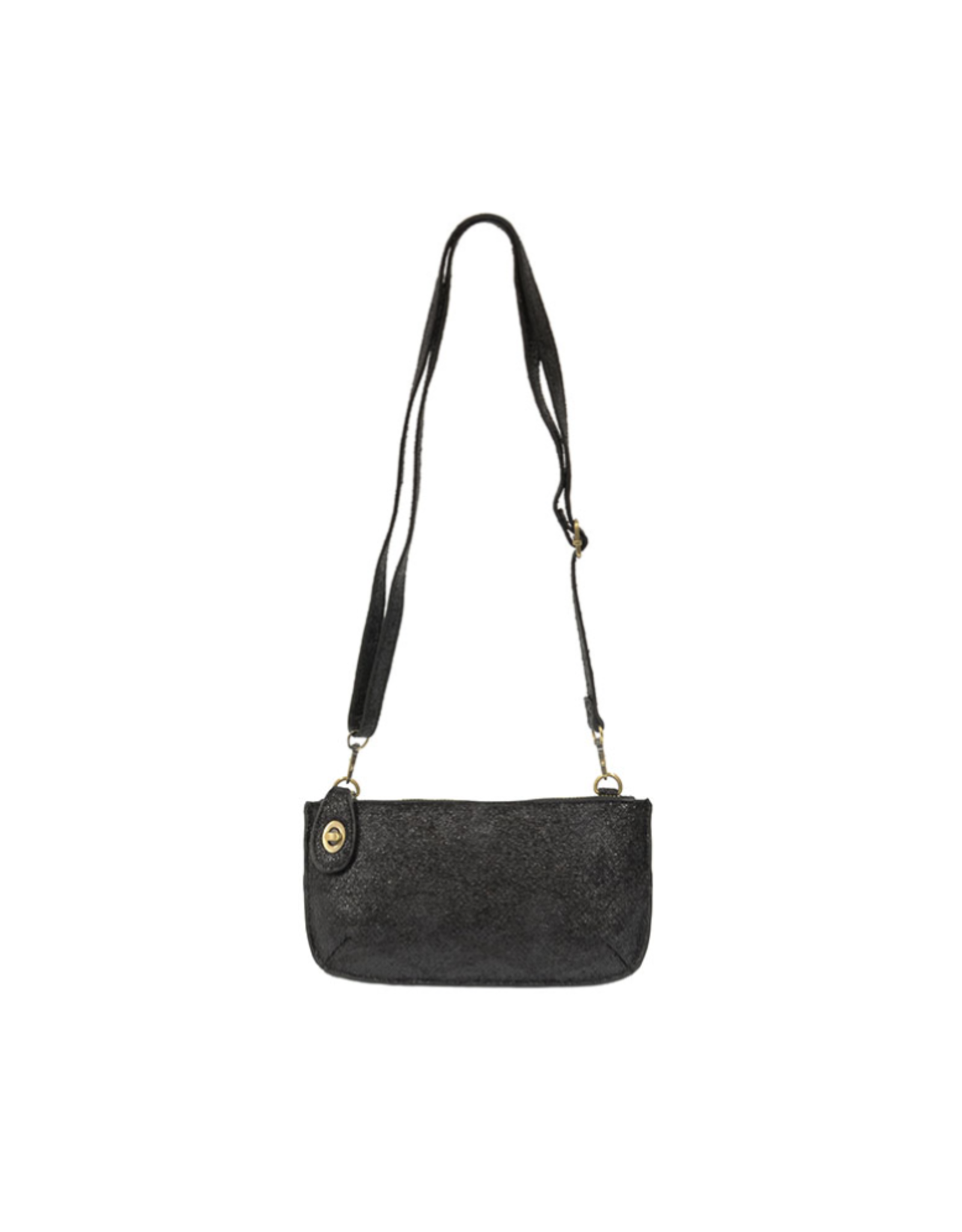 Crossbody Wristlet Black Python