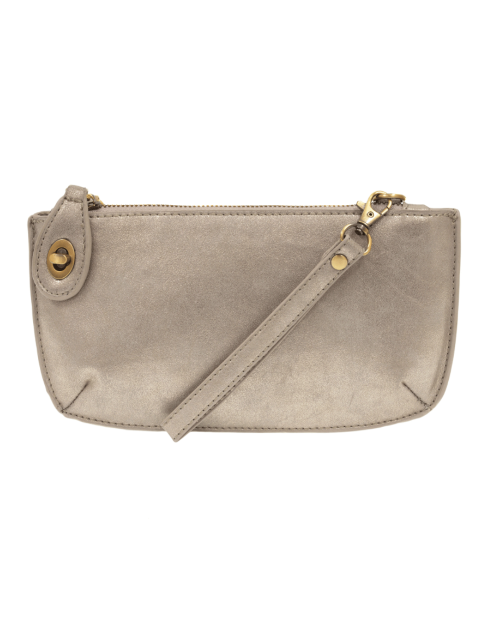 Crossbody Wristlet Lux Silver Lustre