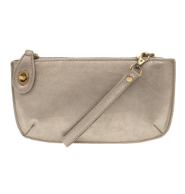 Crossbody Wristlet Lux Silver Lustre