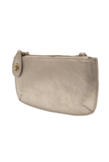 Crossbody Wristlet Lux Silver Lustre