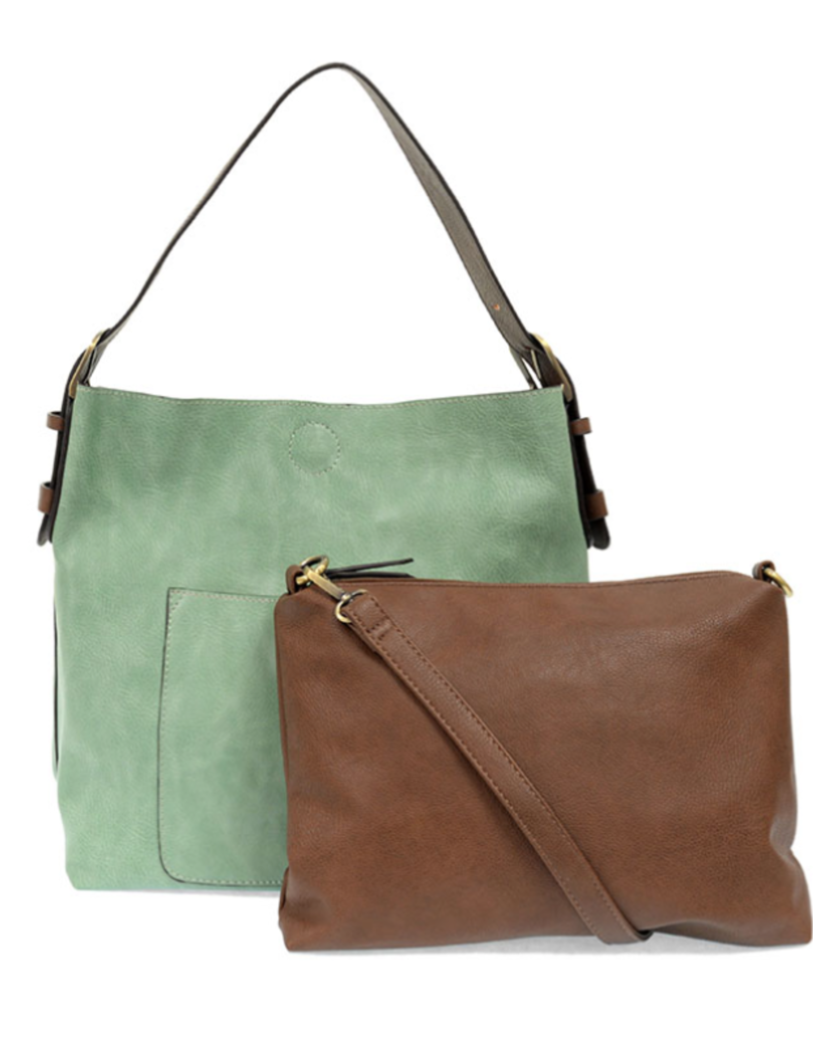 Handbag Hobo Bermuda Green/Coffee Handle