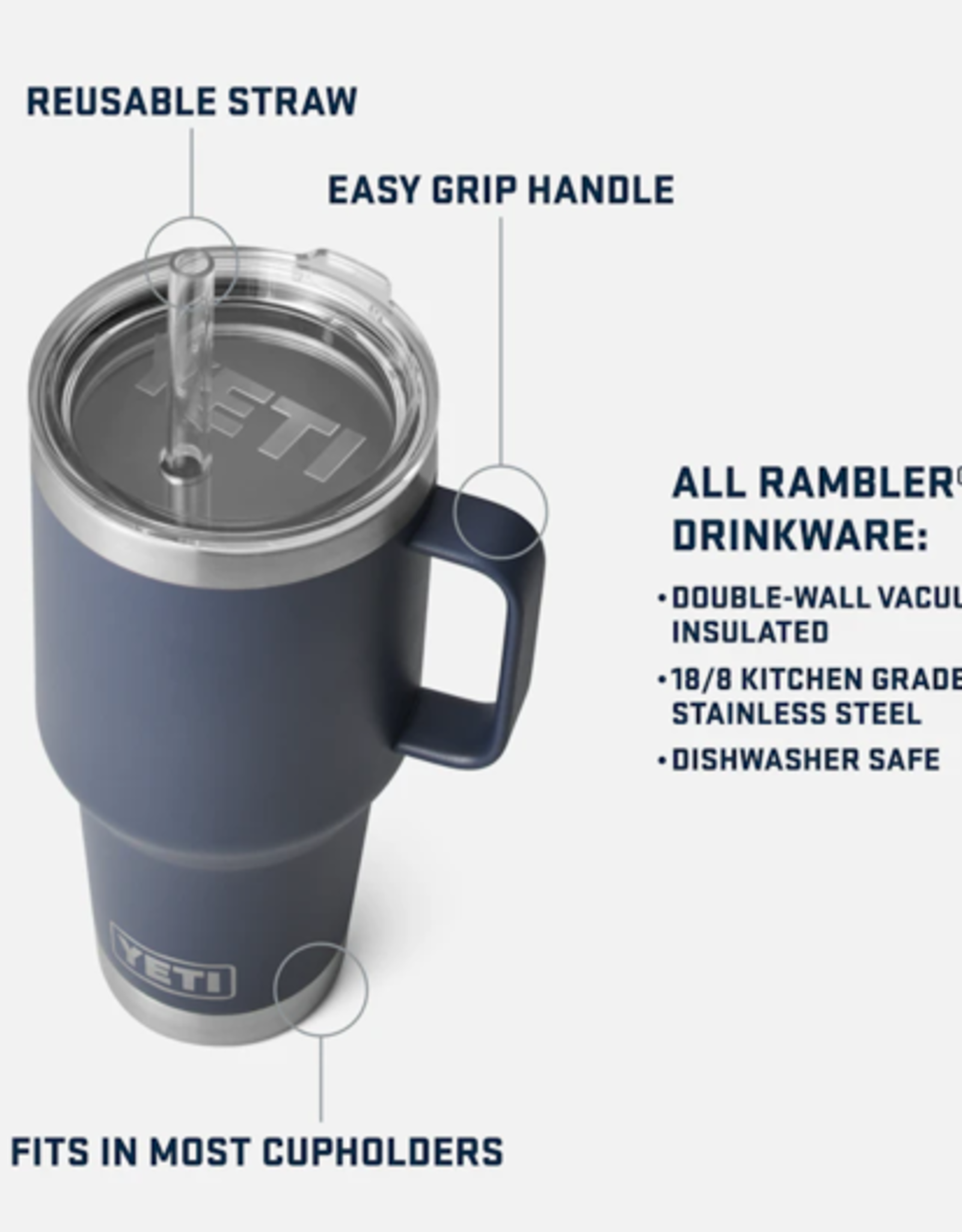 Rambler 35oz Straw Mug Black