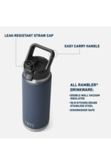 Rambler 26oz Straw Bottle Navy