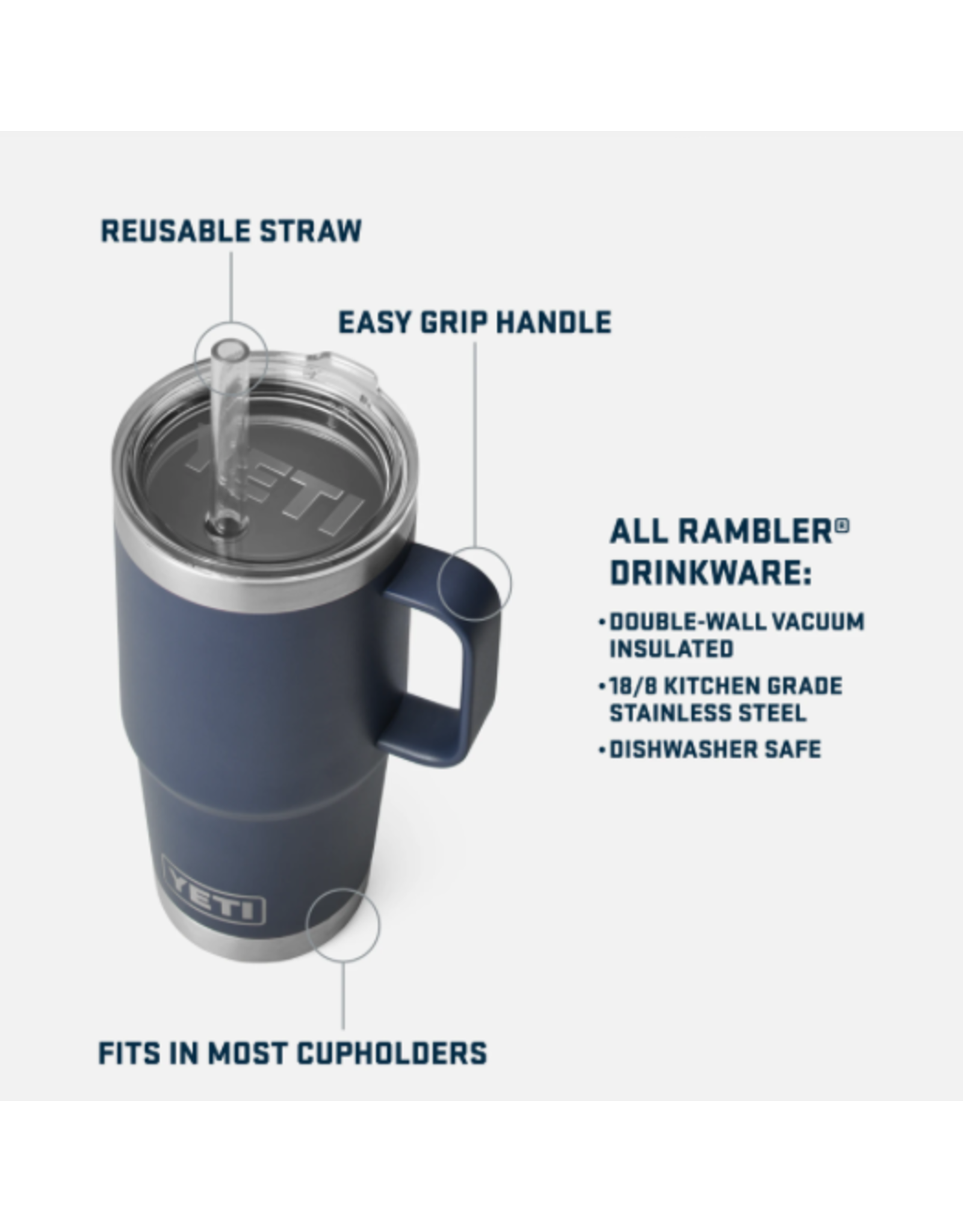 YETI - Rambler 25 oz Mug - Black