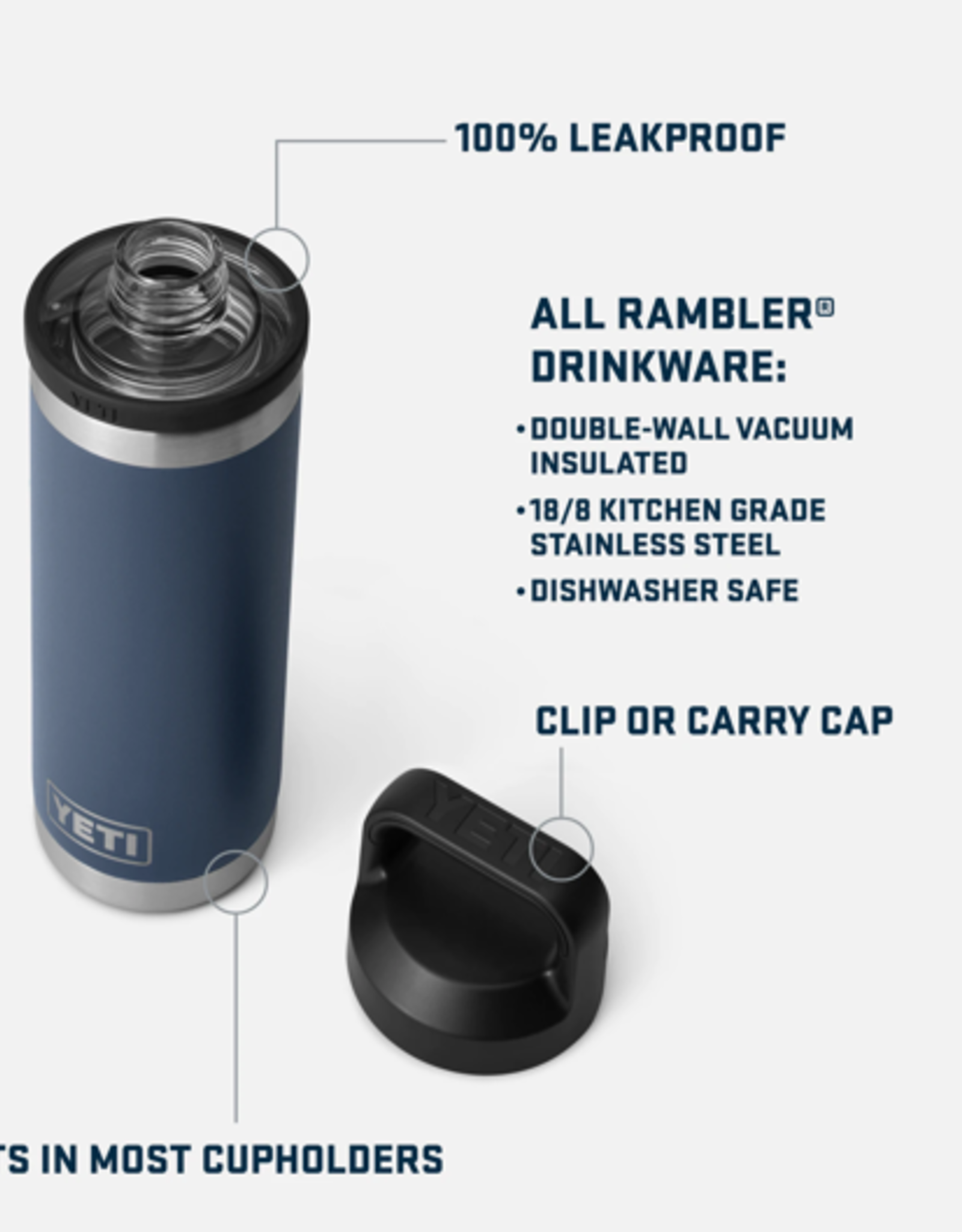 Rambler 18oz Bottle Chug Navy