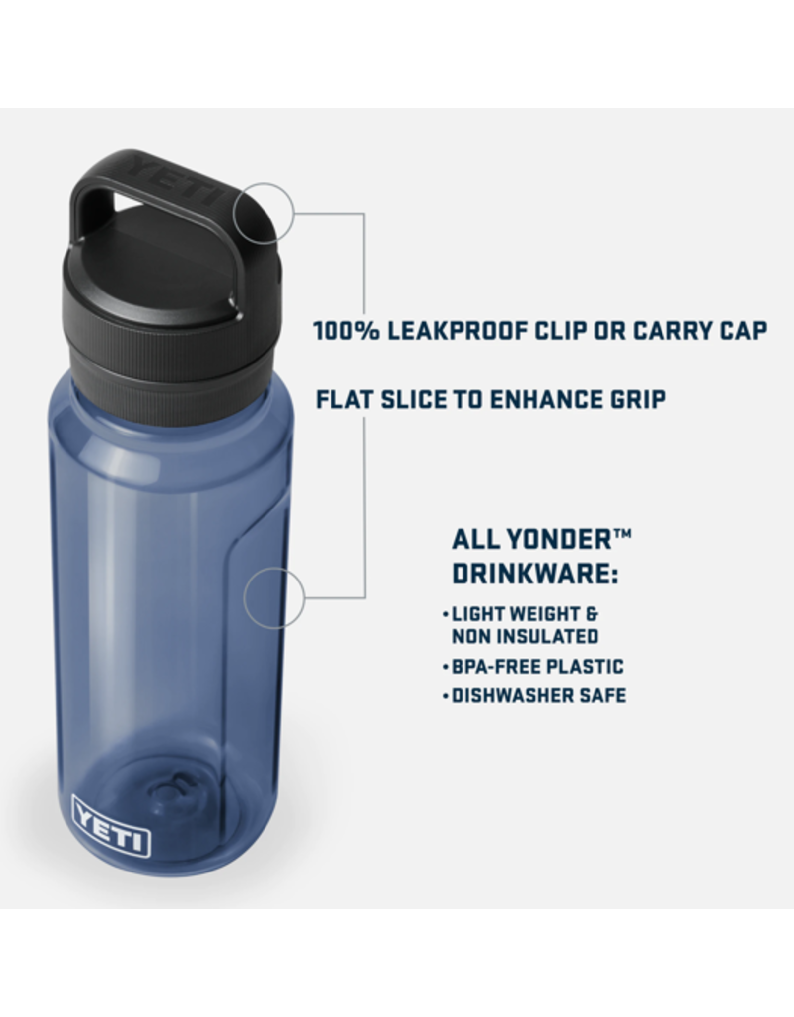 Yonder 1L Water Bottle Charcoal