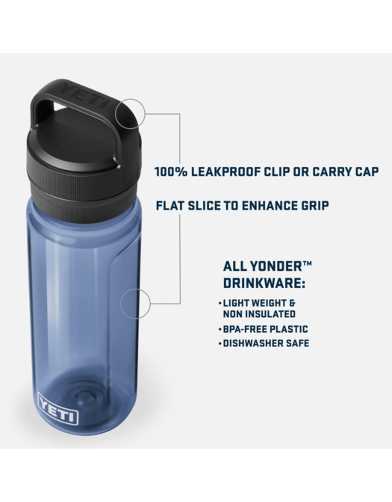 Yonder .75L Water Bottle Navy