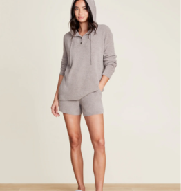 CozyChic Ultra Lite Ribbed Henley Hoodie Beach Rock
