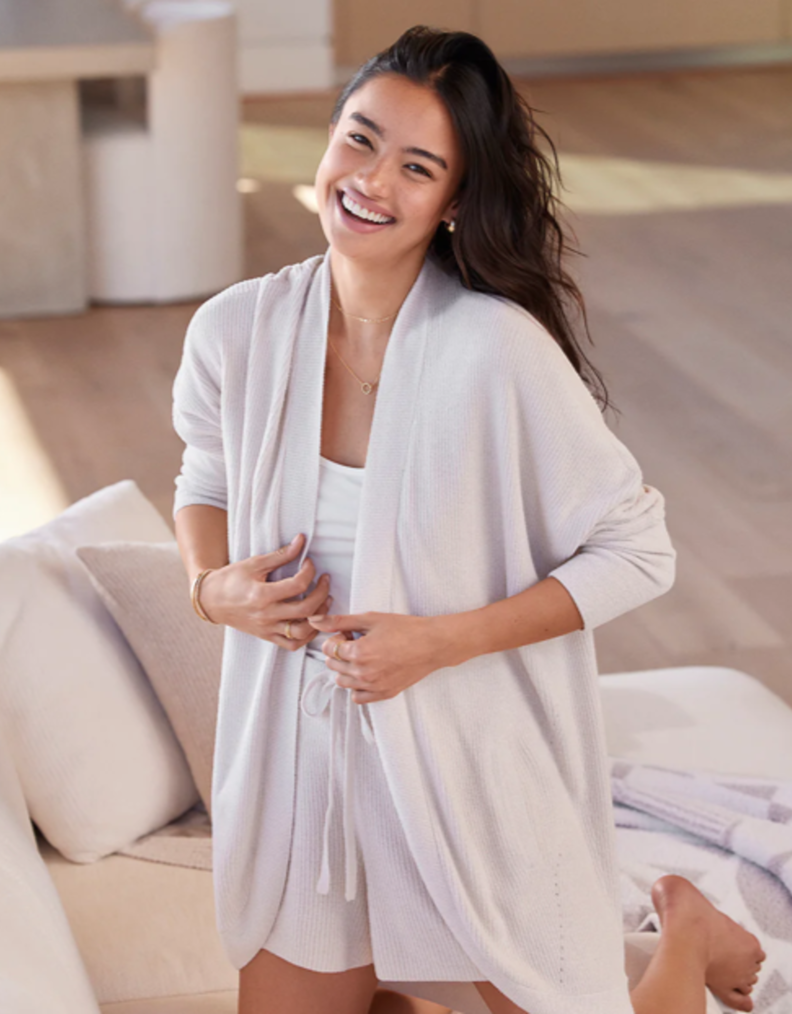 CozyChic Ultra Lite Cocoon Long Cardi Sand Dune
