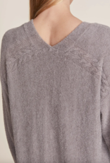 CozyChic Cable Button Cardi Beach Rock