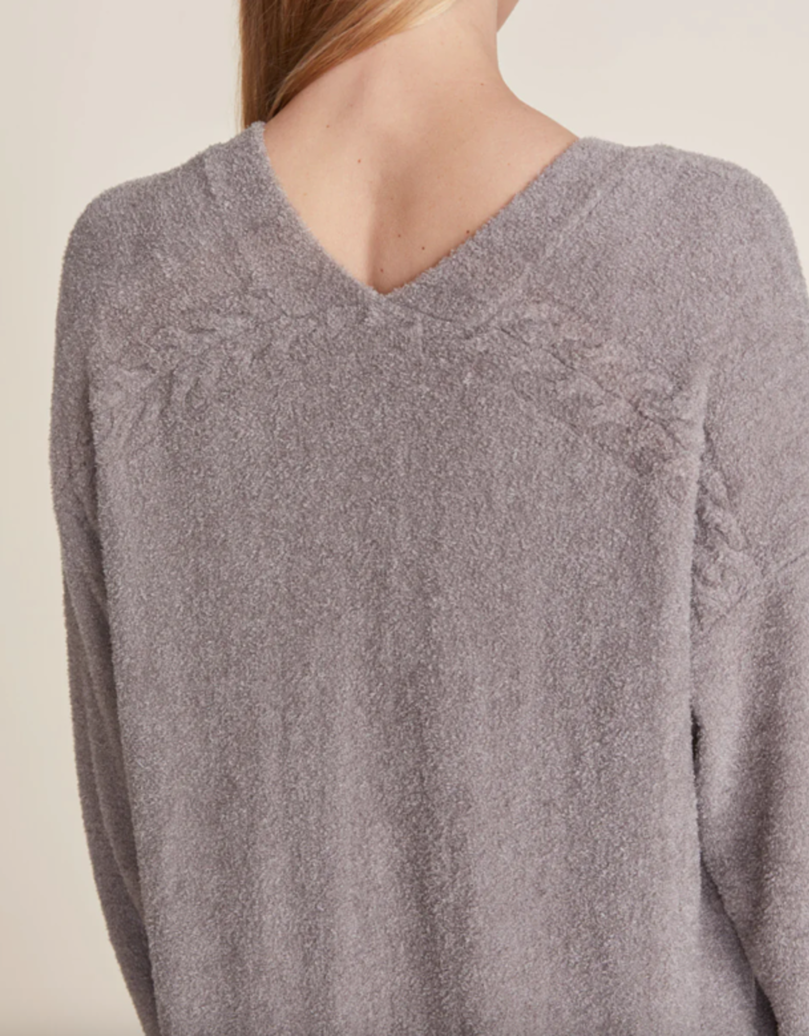 CozyChic Cable Button Cardi Beach Rock