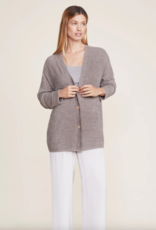 CozyChic Cable Button Cardi Beach Rock