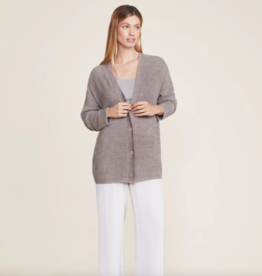 CozyChic Cable Button Cardi Beach Rock