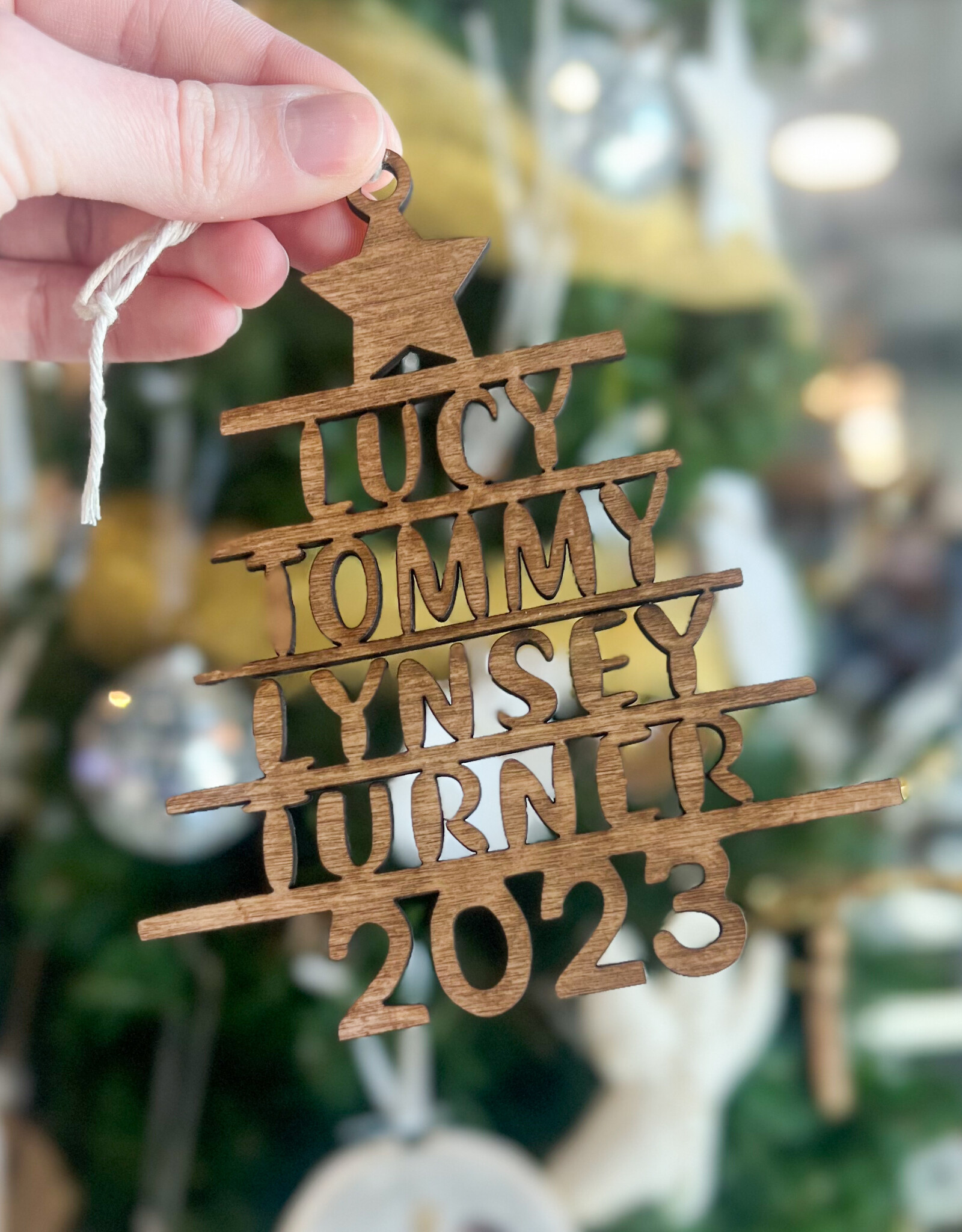 Personalized Christmas Tree Name Ornament
