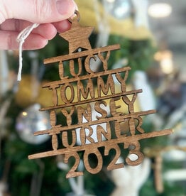 Personalized Christmas Tree Name Ornament