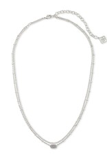 Necklace Emilie Multi Strand RHOD Platinum Drusy
