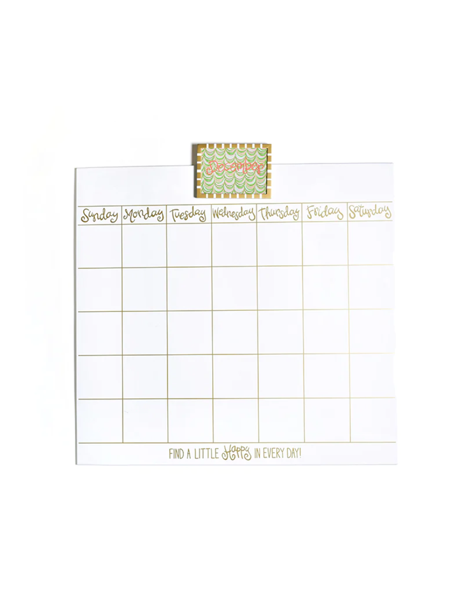 Magnetic Dry Erase Wall Calendar w/Gold Frame Attachment & Month Inserts