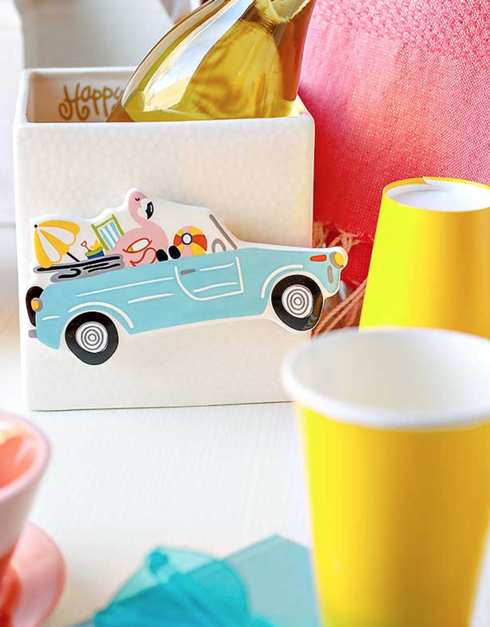 Mini Nesting Cube Medium White SM Dot