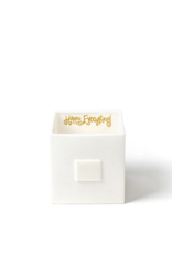Mini Nesting Cube Medium White SM Dot