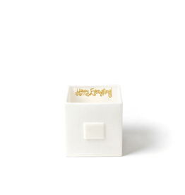 Mini Nesting Cube Medium White SM Dot