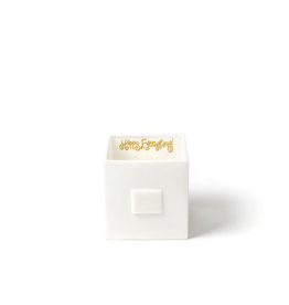 Mini Nesting Cube Medium White SM Dot