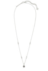 Necklace Nola Short Pendant RHOD Platinum Drusy