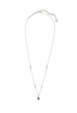 Necklace Nola Short Pendant RHOD Platinum Drusy
