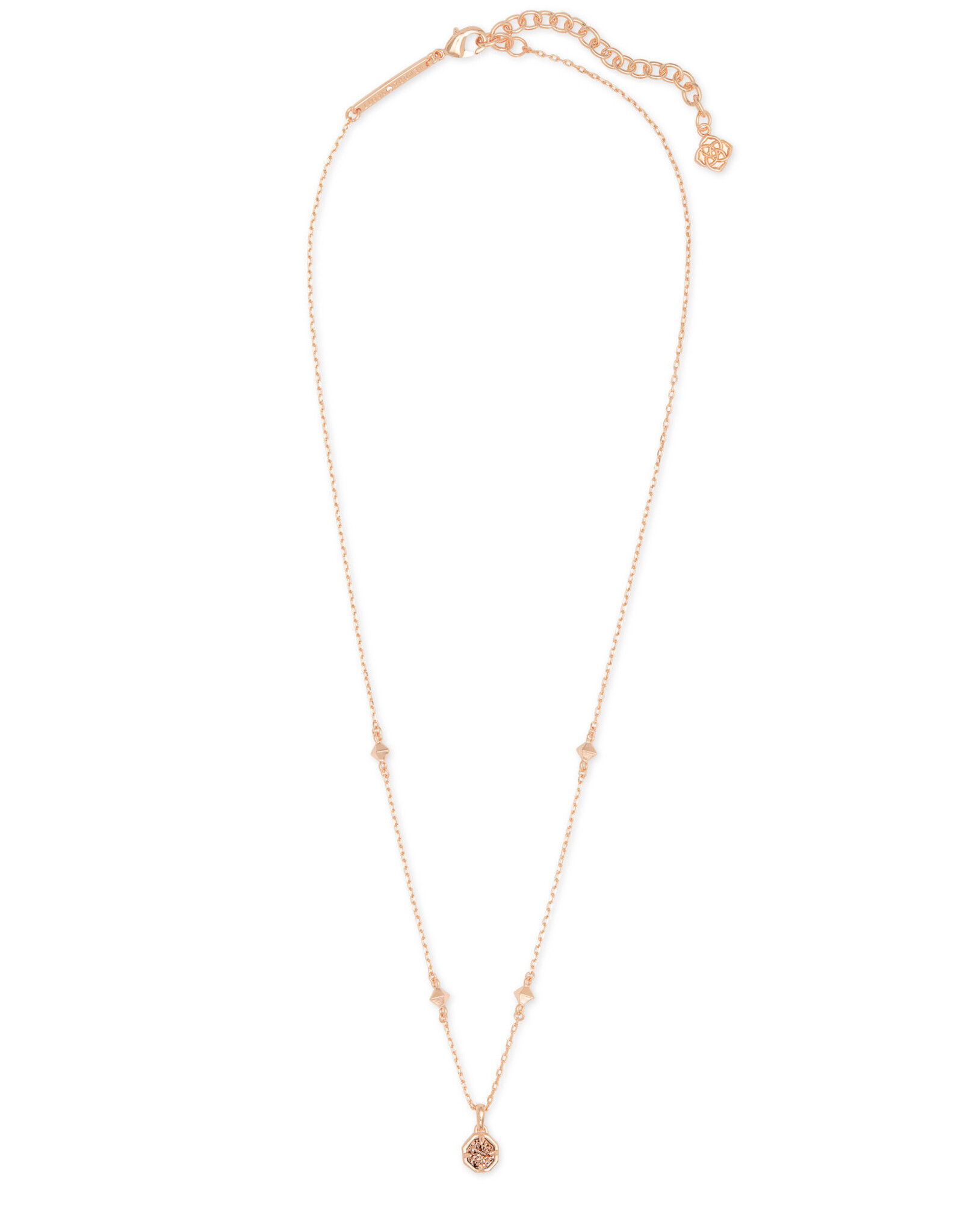 Necklace Nola Short Pendant RSG Rose Gold Drusy