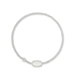 Grayson Bracelet Stretch Rhodium Ivory Mother of Pearl