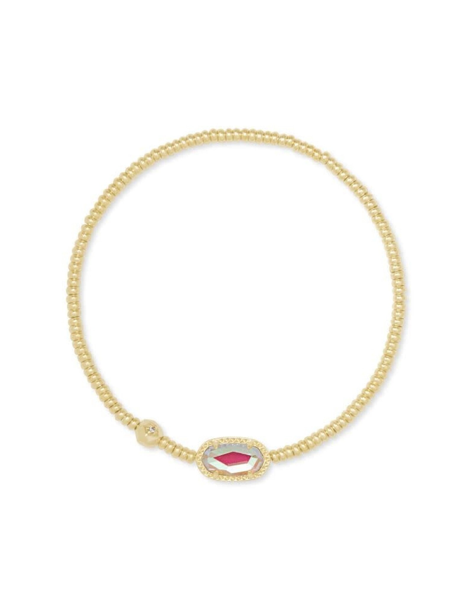Bracelet Grayson Stretch Gold Dichroic Glass