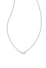 Juliette Pendant Necklace Rhod White Crystal